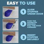 Heavy-Duty Large Rubber Door Stopper - Blue