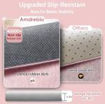 Light Pink Round Fluffy Rug for Kids' Room