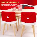 Christmas Chair Covers Set - Red Santa Hat