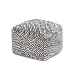 Charcoal Handmade Pouf Ottoman for Living Room