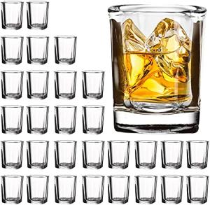 30-Pack Square Shot Glass Set, 2.2 oz
