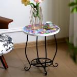 Weysat 14" Hummingbird Mosaic Patio Side Table