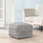 Charcoal Handmade Pouf Ottoman for Living Room
