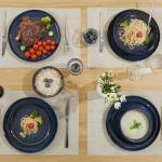 Pokini 24-Piece Starry Blue Dinnerware Set for 8