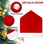 Set of 4 Red Flannel Santa Hat Chair Covers