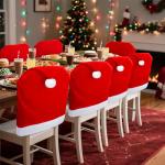 Velvet Santa Claus Chair Covers - Set of 4