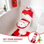 5-Piece Christmas Bathroom Decor Set (Santa)