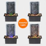 Indoor Rock Fountain with LED Lights for Decor