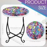 Weysat 14" Hummingbird Mosaic Patio Side Table