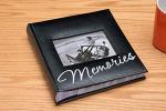 Cursive Photo Album with Memo Space, Black