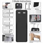 Black 57-Inch Full-Length Door Mirror with Stand