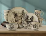 Pfaltzgraff Homespun Rooster 16-Piece Dinner Set