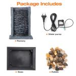 Indoor Rock Fountain with LED Lights for Decor