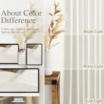 Cream Linen Back Tab Curtains - 84 Inch, 2 Panels