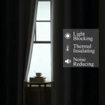 Navy Blue and Grey Blackout Curtains, 84 Inches