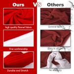 Set of 4 Red Flannel Santa Hat Chair Covers