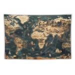 Geographical Tapestry Map Wall Hanging Curtain 40"x60
