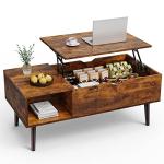 Lift Top Coffee Table with Storage, Brown