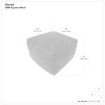 Chantal Square Black Boucle Pouf Ottoman 18