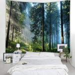 Llamazing Morning Forest Tapestry for Home Decor
