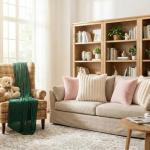 Cream White Faux Fur 18x18 Throw Pillow Covers (Set of 2)