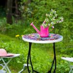 Weysat 14" Hummingbird Mosaic Patio Side Table