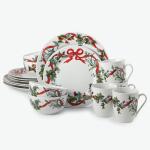 16-Piece Festive Christmas Dinnerware Set for 4