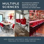 Set of 4 Red Flannel Santa Hat Chair Covers