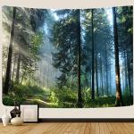 Llamazing Morning Forest Tapestry for Home Decor