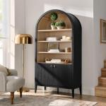 Modway Nolan Tall Black Arched Storage Cabinet