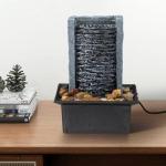 Indoor Rock Fountain with LED Lights for Decor