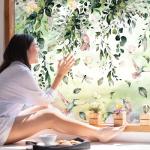 Spring Flower Window Clings - Eucalyptus Floral Decals