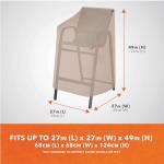 Stackable High Back Bar Chair Cover - Beige