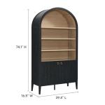 Modway Nolan Tall Black Arched Storage Cabinet