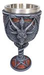 Baphomet Wine Goblet with Serpent Stem