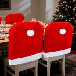 Velvet Santa Claus Chair Covers - Set of 4