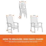 Stackable High Back Bar Chair Cover - Beige