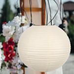 White Round Hanging Paper Lantern 11.81 Inch