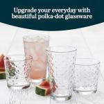 Libbey Awa Polka Dot Glasses Set of 16