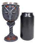 Baphomet Wine Goblet with Serpent Stem
