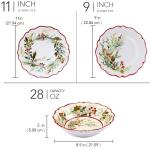 Christmas Gatherings 12-Piece Melamine Dinnerware Set