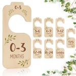 Wooden Baby Closet Dividers - Double-Sided Set of 8