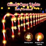 E-Kong 24 Solar Candy Cane Outdoor Lights