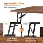 Lift Top Coffee Table with Storage, Brown