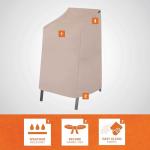 Stackable High Back Bar Chair Cover - Beige