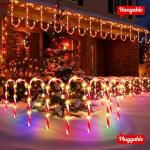 E-Kong 24 Solar Candy Cane Outdoor Lights
