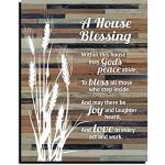 Rustic House Blessing Wooden Wall Plaque
