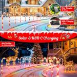 E-Kong 24 Solar Candy Cane Outdoor Lights