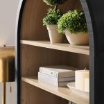Modway Nolan Tall Black Arched Storage Cabinet