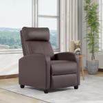 Brown Leather Recliner Chair for Living Room
